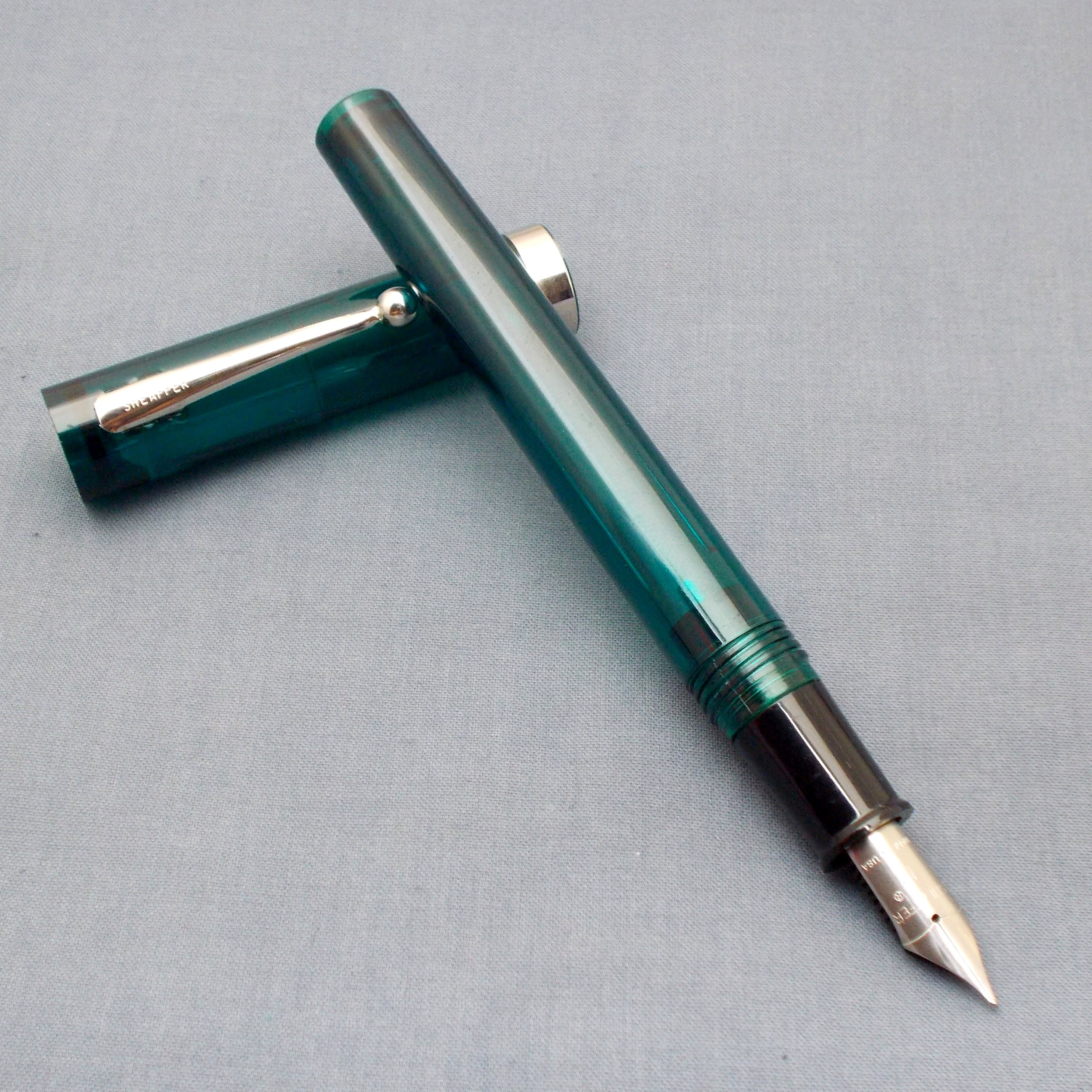 d*7様 NOSHI FOUNTAINPEN ノーシ萬年筆 Vintage Sheaffer NO NONSENSE Fountain Pen - Made in USA - Green