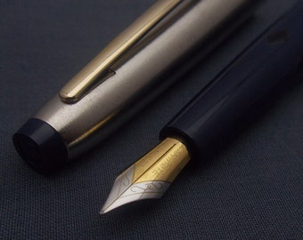 V’Sign Neo Piston Filler Fountain Pen with Kanwrite Semi-Flex Nib - Blue