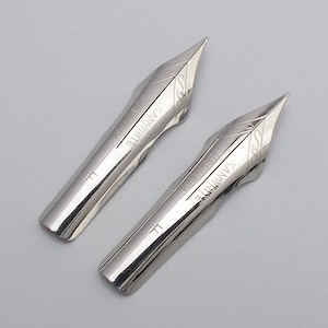 Set of 2 Kanwrite No.6 35mm Ultra Flex Fine (F) Fountain Pen Nibs - SSF