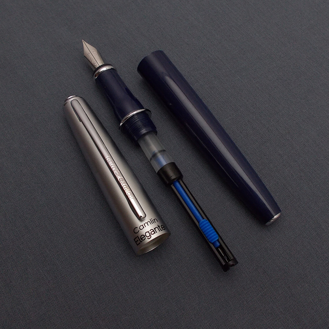 Camlin Elegante Fountain Pen with Kanwrite Flex Nib Black Etsy