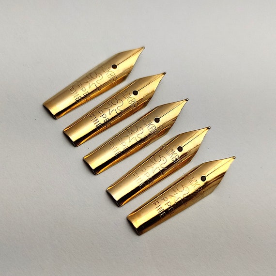 Set of 5 Vintage Blackbird No.5 Fountain Pen Nibs 