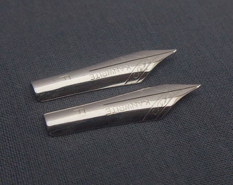 Conjunto de 2 Kanwrite #5.5 Flex F Fountain Pen Nibs - SSF