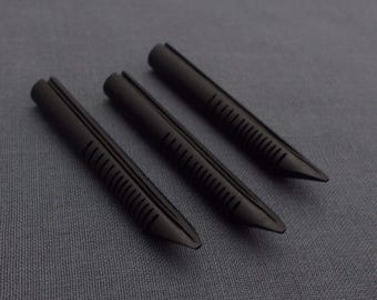 Set di 3 alimentatori di ebanite di ricambio per pennini per penna stilografica n. 4 - tipo Sheaffer