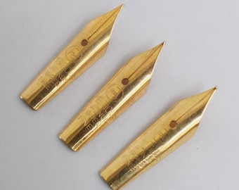 Conjunto de 3 vintage ambicioso no.2 estilográfica nibs