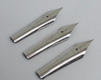 Set de 3 Vintage Ambitious 35 mm No.6 Fountain Pen Nibs