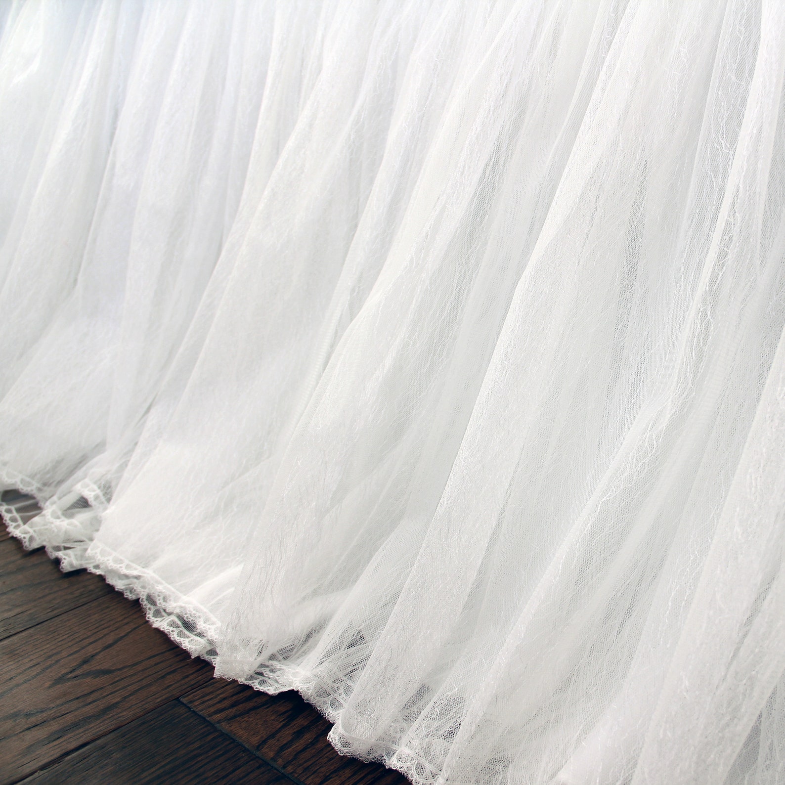 Luxury Shining Sheer Bed Skirt Split Corners Dust Ruffle Etsy