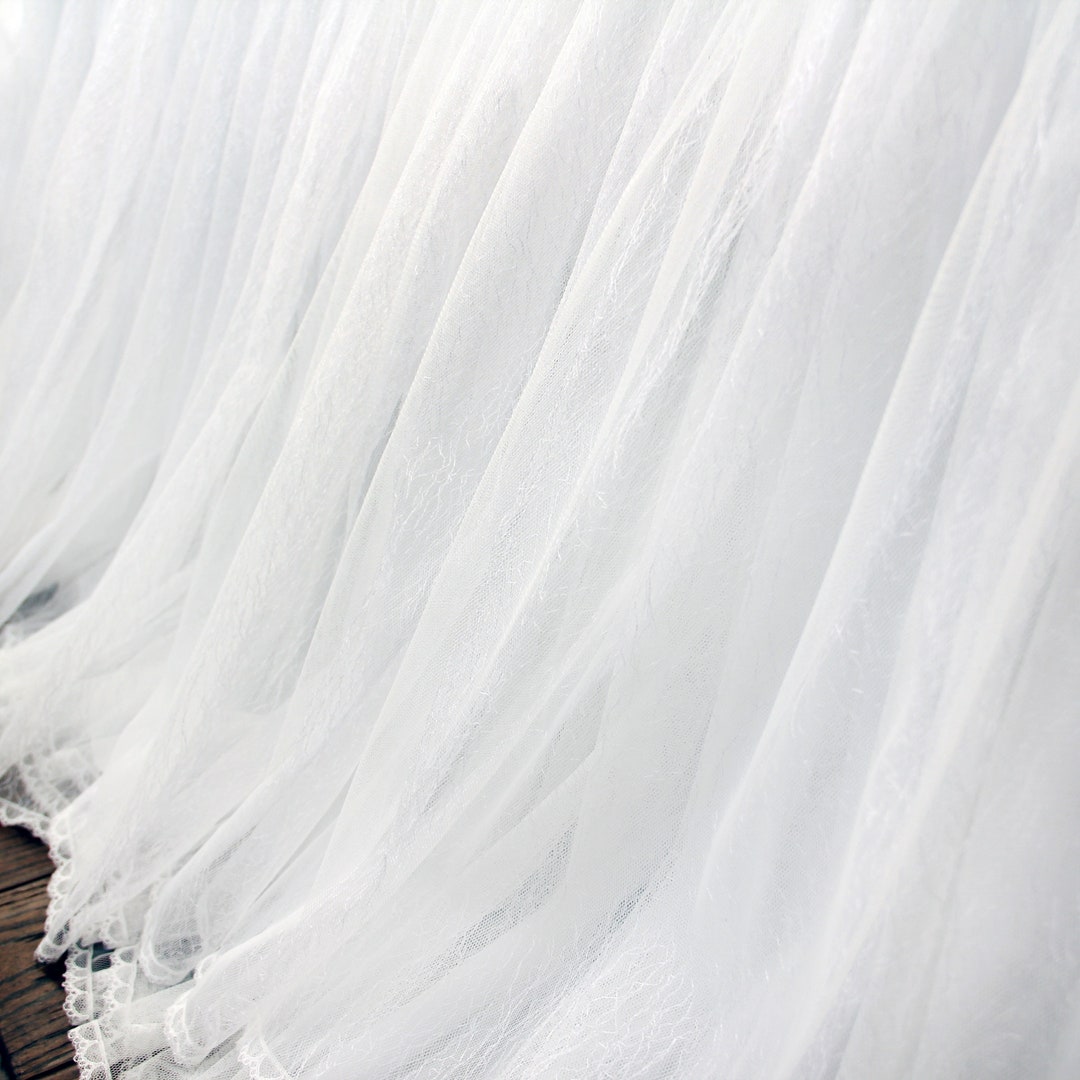 Luxury Shining Sheer Bed Skirt Split Corners Dust Ruffle Etsy