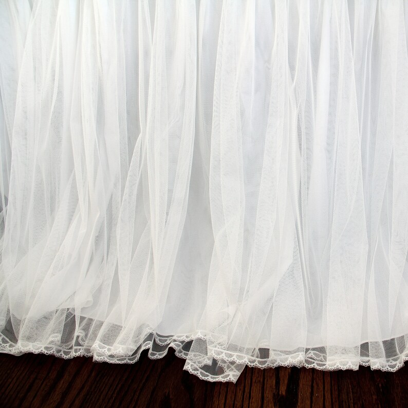 Luxury Sheer Bed Skirt Split Corners Dust Ruffle Etsy