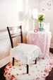 White Ruffle Farmhouse Chair Cover 