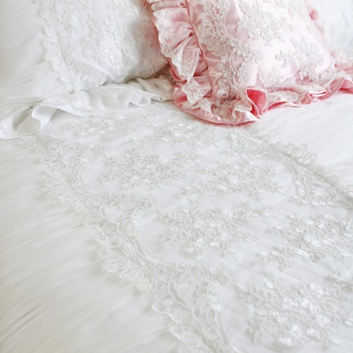 Crochet Cotton Lace Luxury Shabby Duvet Cover Set Etsy