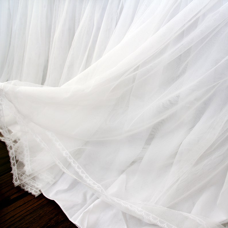 Luxury Sheer Bed Skirt Split Corners Dust Ruffle Etsy