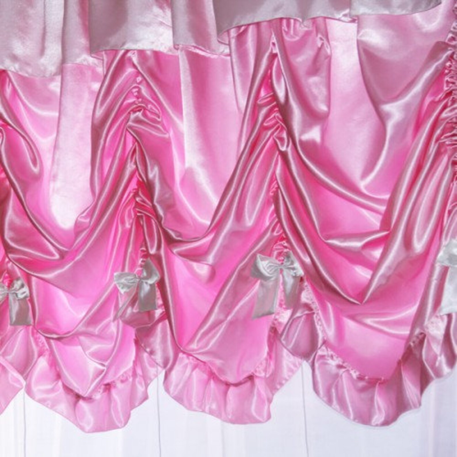Pink Balloon Satin Curtain Etsy