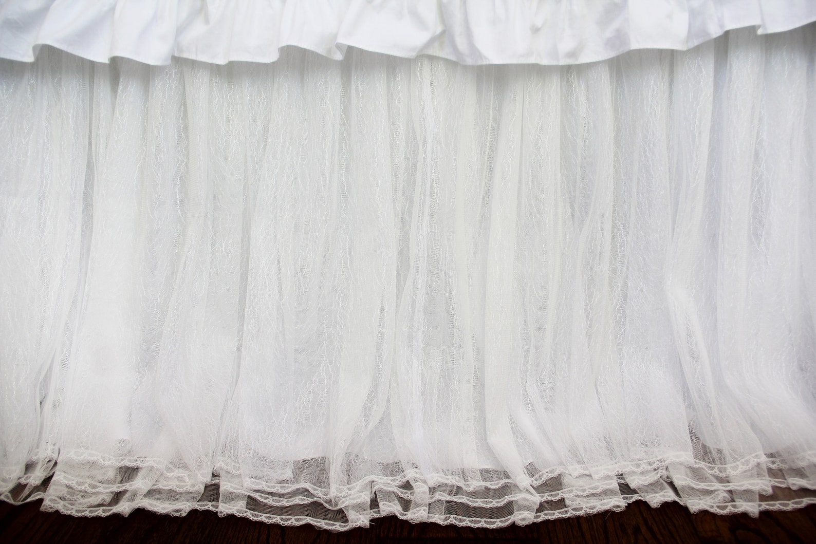 Luxury Shining Sheer Bed Skirt Split Corners Dust Ruffle Etsy