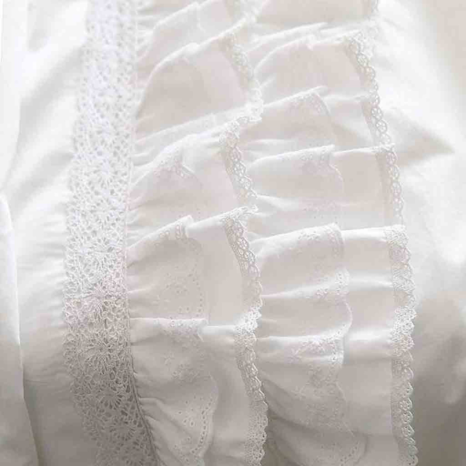Ruffle Cotton Eyelet Lace Pillow Sham Pillowcase Victorian Etsy