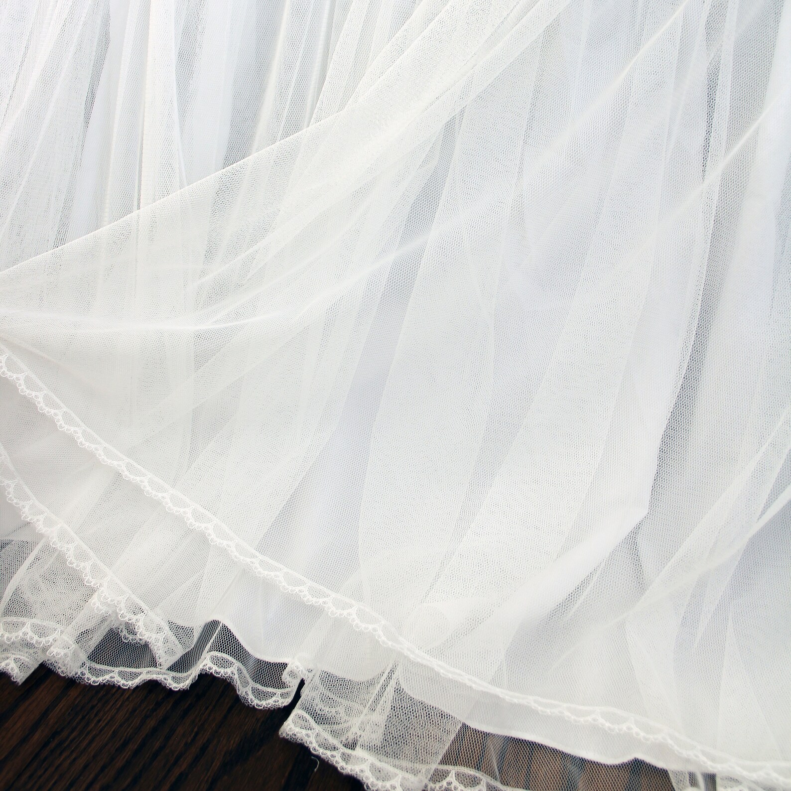 Luxury Sheer Bed Skirt Split Corners Dust Ruffle Etsy