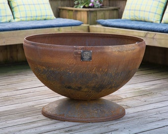 37” Hemisphere Fire Pit on Flanged Base