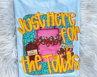 Preppy Langusten Koch Shirt für Mädchen, Gerade hier für die Schwänze, Langusten Saison Shirt, lustiges Shirt für Louisiana Frauen, helles Sommer T-Shirt