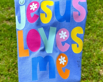 Jesus Loves Me shirt for toddler, VBS shirt for kids, neon summer shirt for girls, Christian shirt for back to school, church camp shirt
