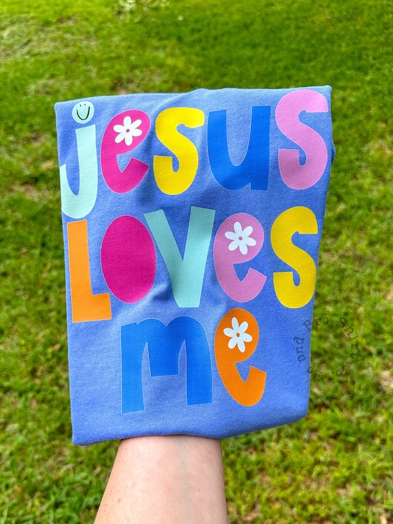 Jesus Loves Me shirt for toddler, VBS shirt for kids, neon summer shirt for girls, Christian shirt for back to school, church camp shirt