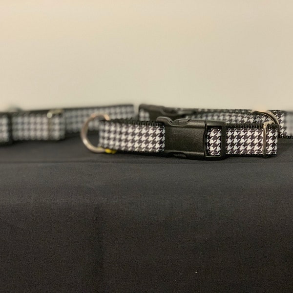 Black and White Checkered Dog Collar Etsy