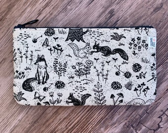 VNDEFUL Adorable Forest and Animal Linen Pencil Case Pen Zipper Bag 4pack Pen Pencil Stationery Pouch Bag VNDEFUL Adorable Forest and Animal Linen Pencil Case Pen Zipper Bag 4pack Pen Pencil Stationery Pouch Bag