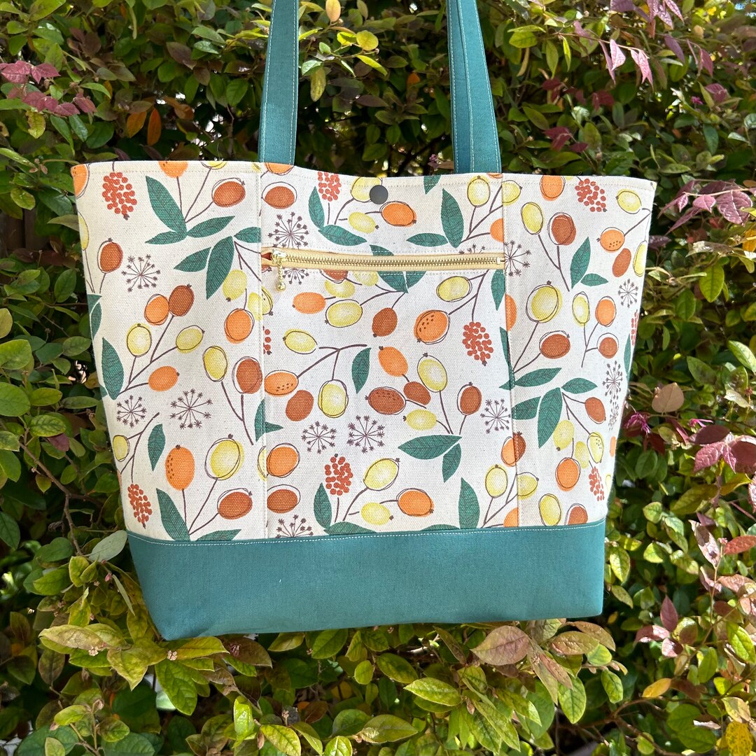 Olive Tree Tote Bag Handmade Japanese Olives Fabric Handbag Etsy