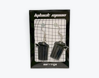 Trash Can Earrings | Qingque Mahjong Earrings | Charms | Hoyoverse | Mihoyo | Handmade | Honkai Star Rail