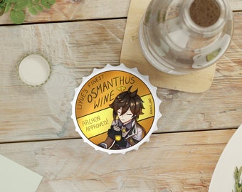 Zhongli Osmanthus Wine Bottle Opener: Genshin Impact Magnet