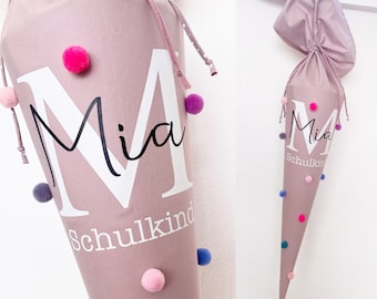 Schultüte Initiale & Name GLÜCKSMARIECHEN