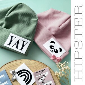 Hipster Beanie Loop Schal Ripp Jersey GLÜCKSMARIECHEN Bild 10