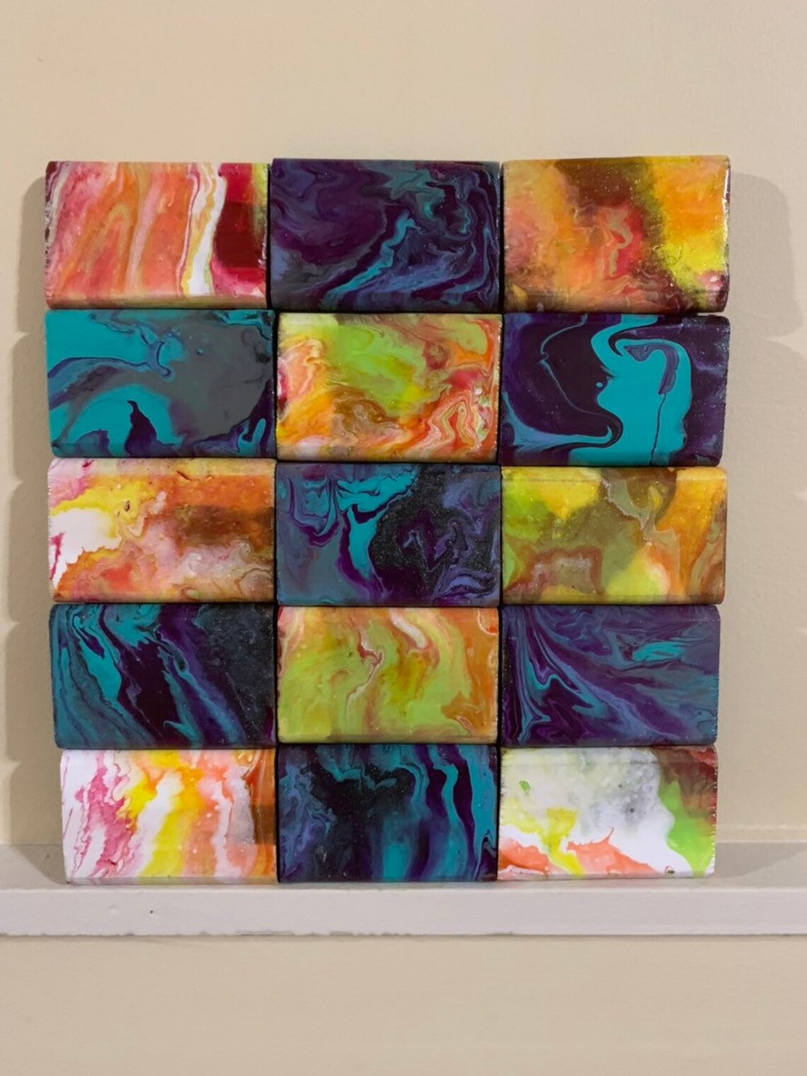 Checkerboard pour painting Etsy