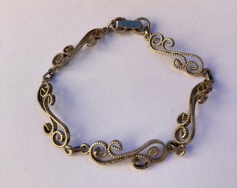 Silverline bracelet - narrow, silver-colored vintage bracelet, vintage jewelry, jewelry, gift