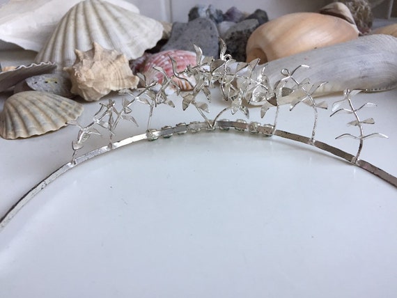 Silver Wedding Tiara III - Vintage Myrtle Silver … - image 5
