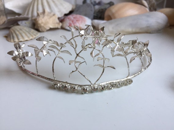 Silver Wedding Tiara III - Vintage Myrtle Silver … - image 7