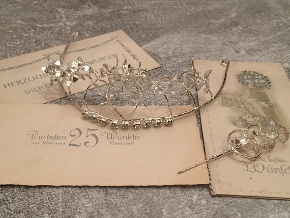 Silver Wedding Tiara III - Vintage Myrtle Silver … - image 9