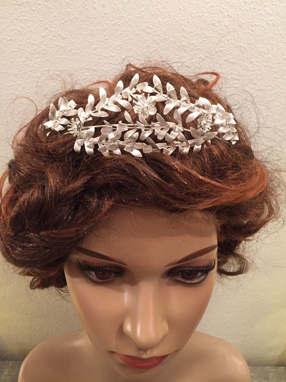 Silver Wedding Tiara IV - Vintage myrtle silver we