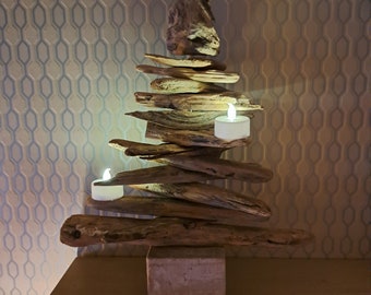 Driftwood Tree Sculpture Approx 40cm handmade in Wales