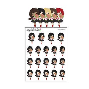 Planner Stickers Valentine Planner Girl w/ Roses