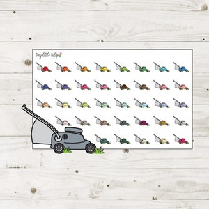 Planner Stickers Lawnmower