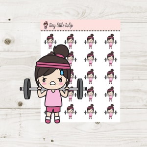 Planner Stickers Planner Girl Weight Training