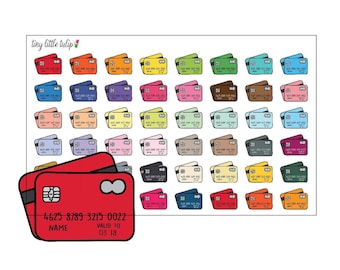 Money Stickers Planner Printable Bill Due Budget Credit - Etsy