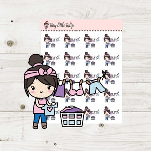Planner Stickers Planner Girl Laundry Line