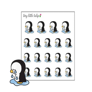 Planner Stickers Penguin Sad/Crying