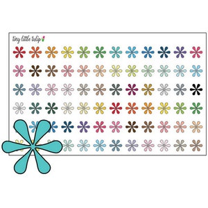May include: A sheet of colorful star stickers with a variety of colors, including red, orange, yellow, green, blue, purple, pink, brown, and gray. The stars are arranged in a grid pattern.