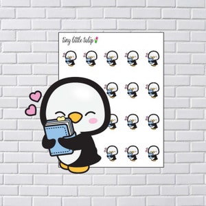 Planner Stickers Penguin I Love My Planner
