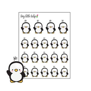 Planner Stickers Penguin Hi