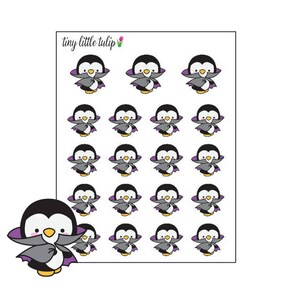 Planner Stickers Penguin Dracula