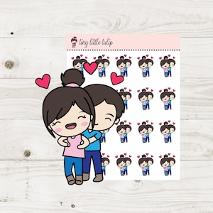 Planner Stickers Planner Girl Couple