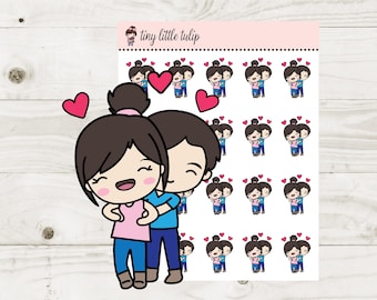 Planner Stickers Planner Girl Couple