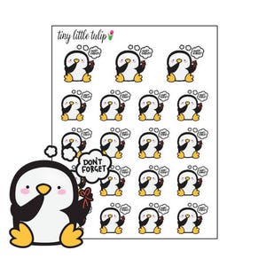 Planner Stickers Penguin Don't Forget